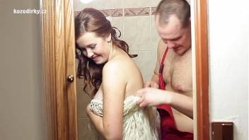 Crazy fucking with plumber before wedding